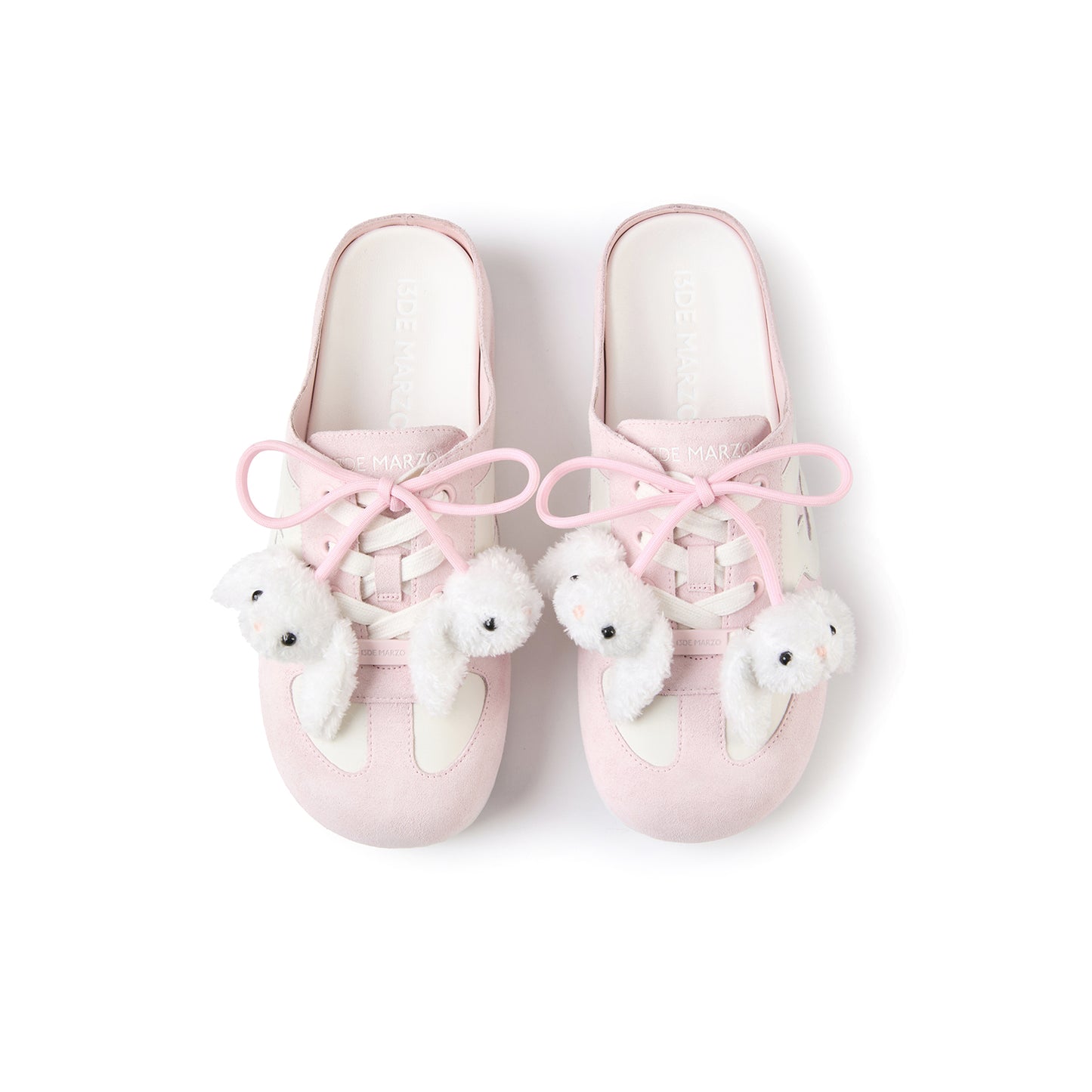 13DE MARZO Plush Bear Mules Pink - 13DE MARZO