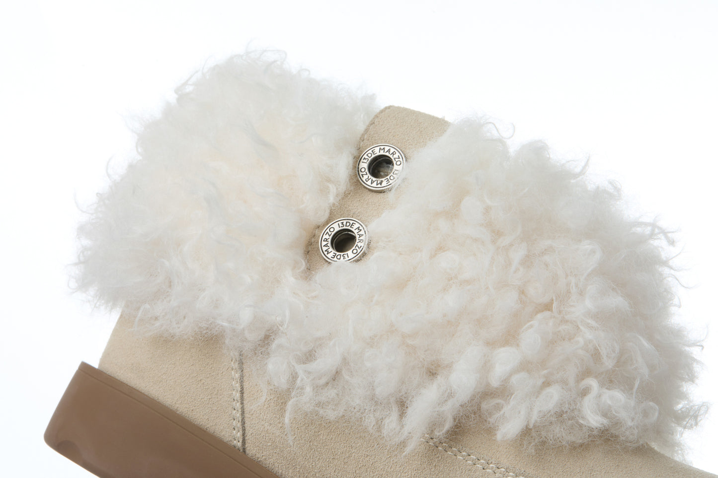 13DE MARZO Lower Fuzzy Snow Boots Beige - 13DE MARZO
