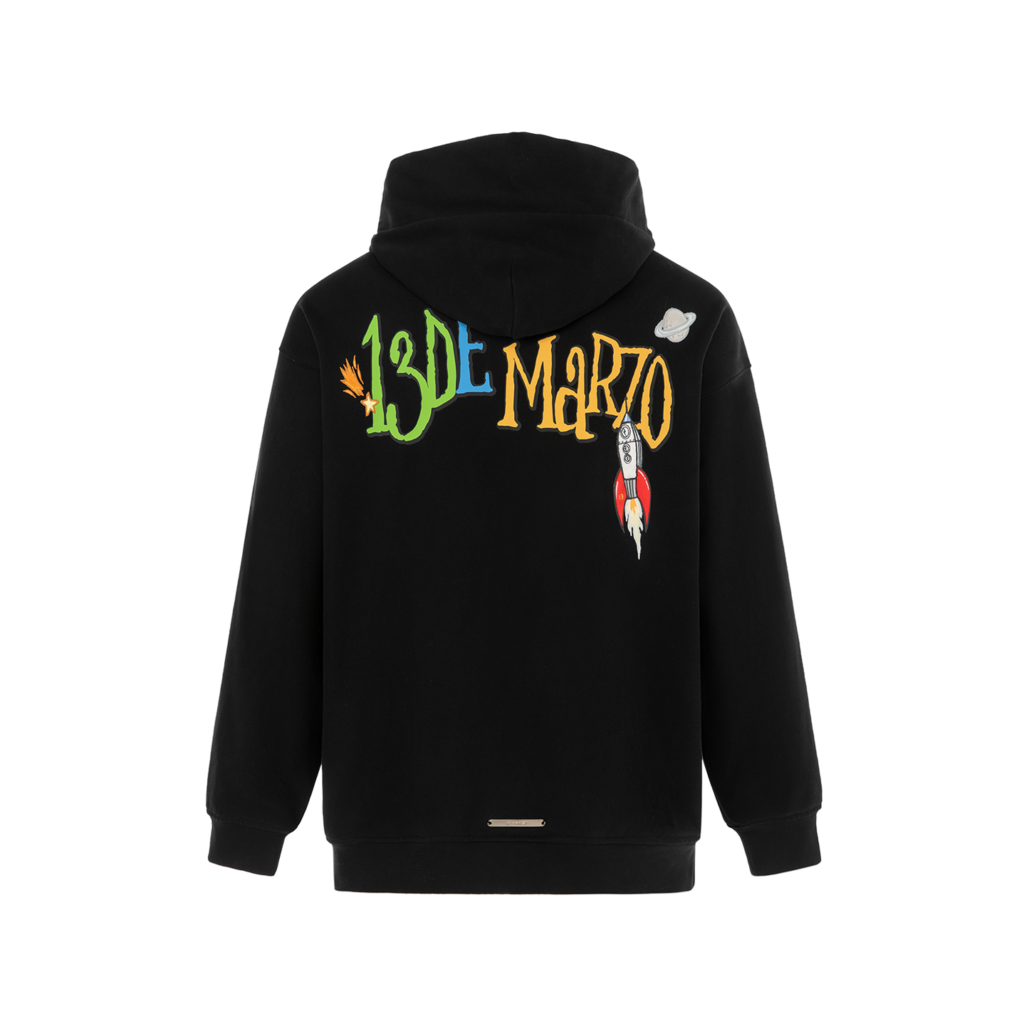 13DE MARZO Space Image Scarf Hoodie - 13DE MARZO
