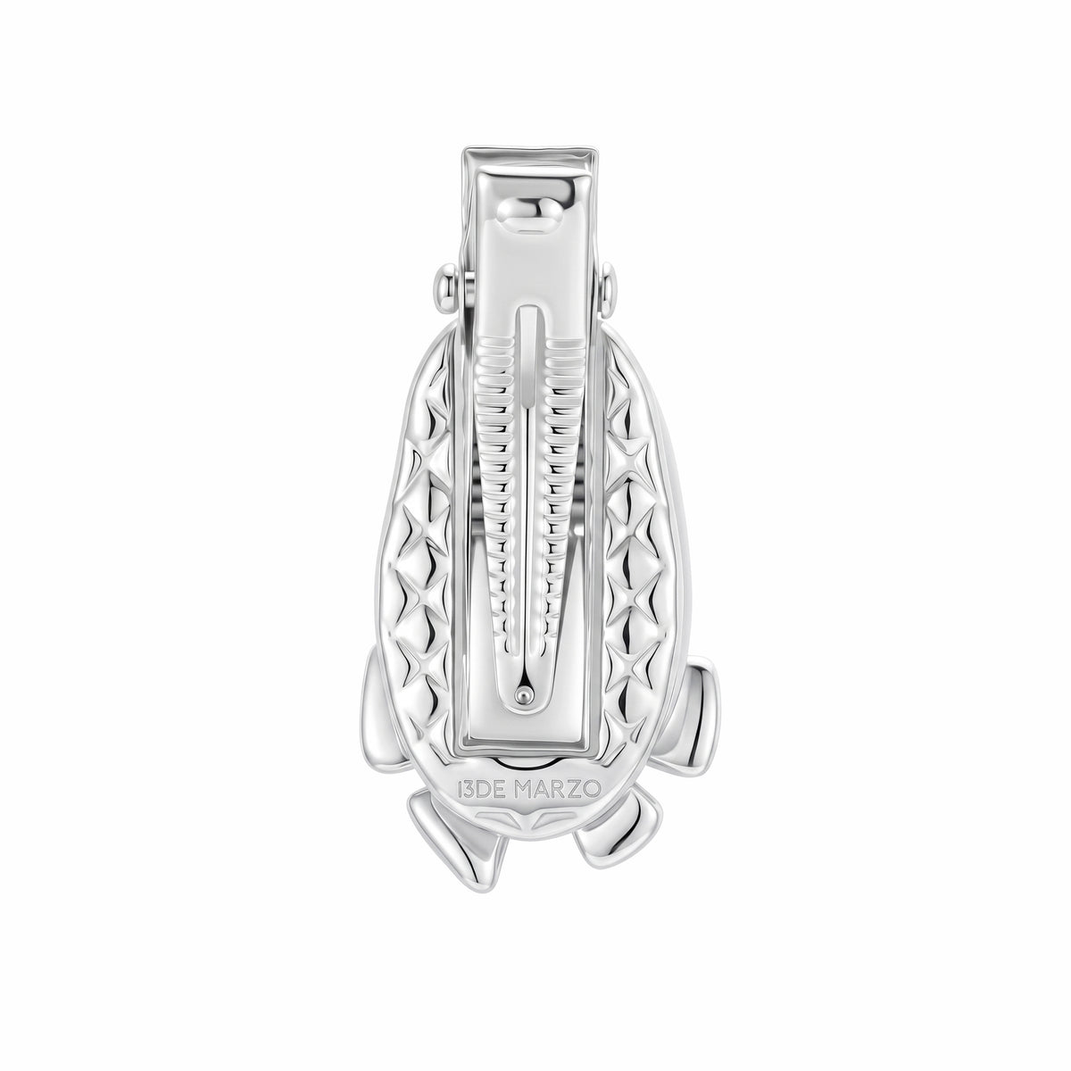 13DE MARZO Shoe Bow Bear Hair Clip Silver