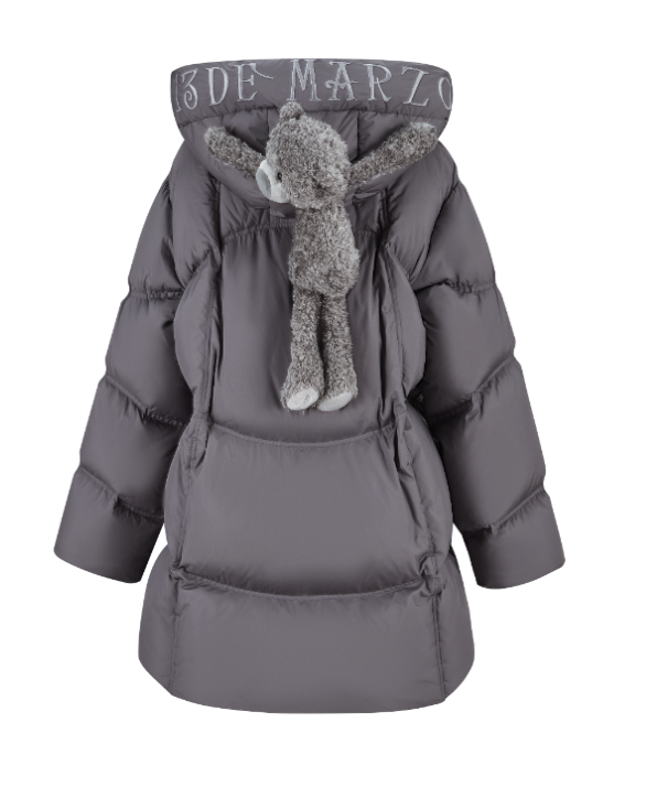 13DE MARZO Bear Puffer Down Jacket Grey - 13DE MARZO