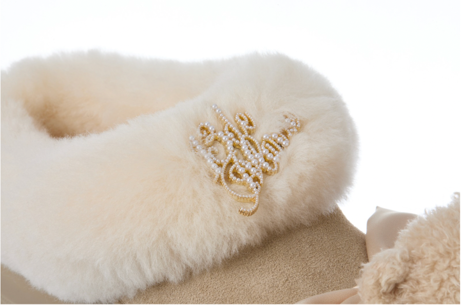 13DE MARZO Bear Fuzzy Snow Slippers Khaki - 13DE MARZO