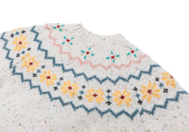 13DE MARZO Fair Isle Bear Knit Sweater - 13DE MARZO
