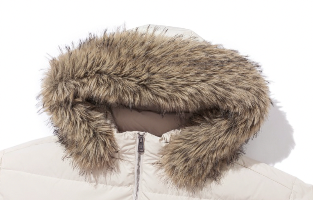 13DE MARZO Bear Fuzzy Hood Down Jacket Almond - 13DE MARZO