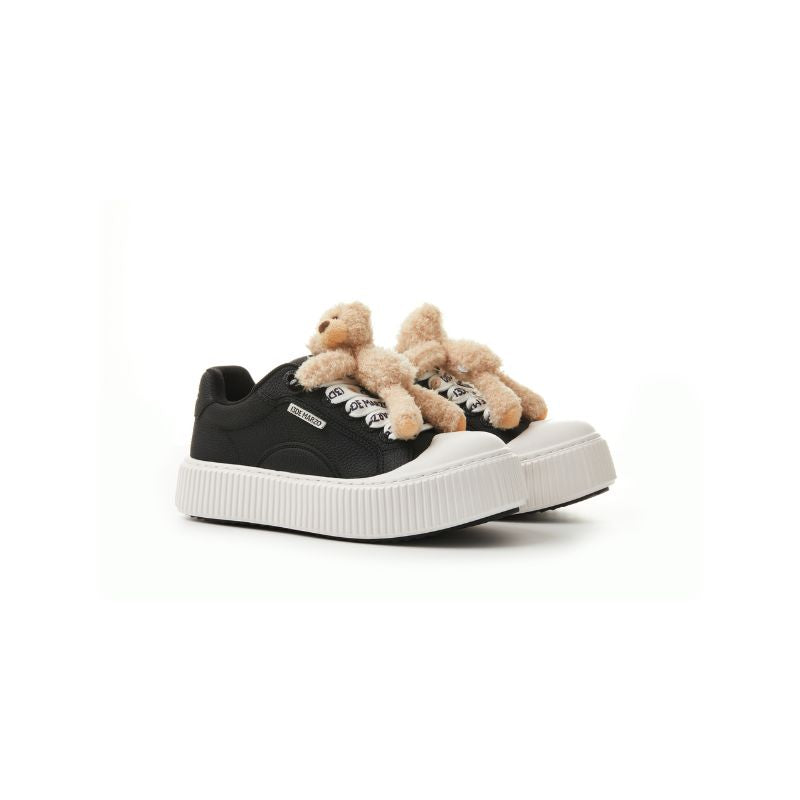 13DE MARZO Bear Logo Lace Platform Shoes
