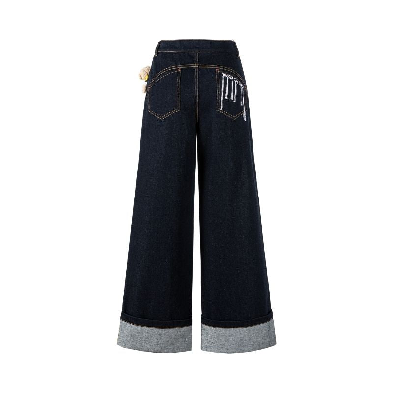 13DE MARZO Tailor Bear Button Jeans Navy Blue - 13DE MARZO