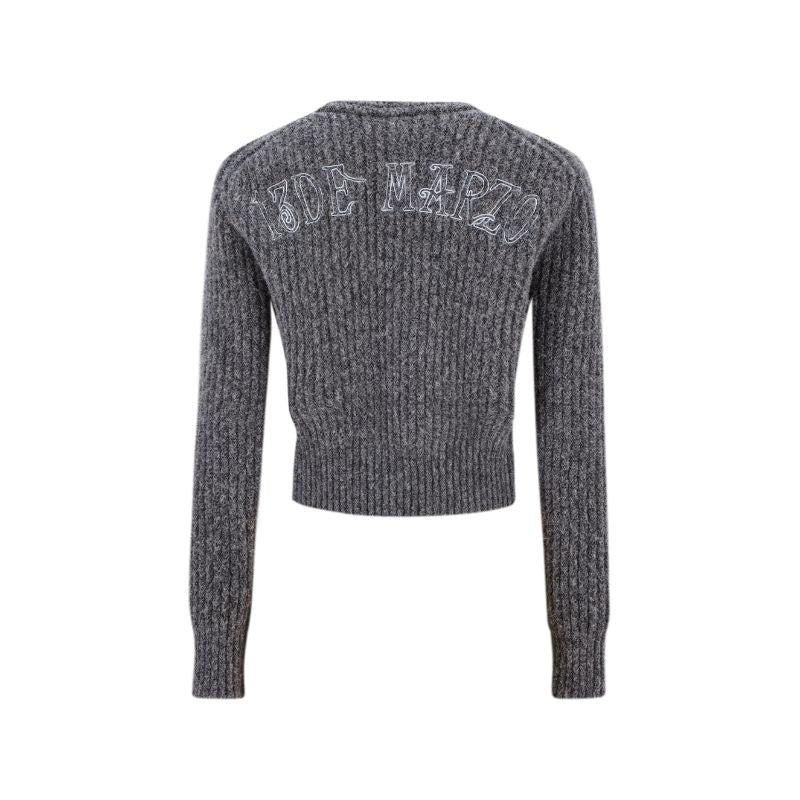 13DE MARZO Doozoo Cuddle Button Cardigan Dark Grey - 13DE MARZO