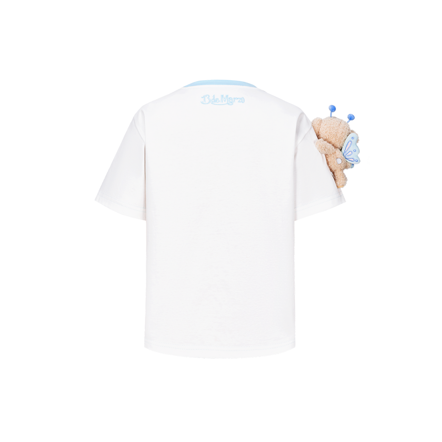 13DE MARZO BabyBear Butterfly T-shirt White - 13DE MARZO