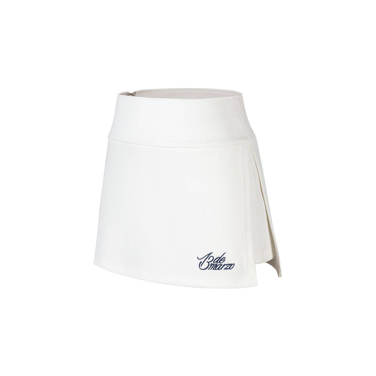 13DE MARZO Golf Split-Hem Sweat Skort White - 13DE MARZO