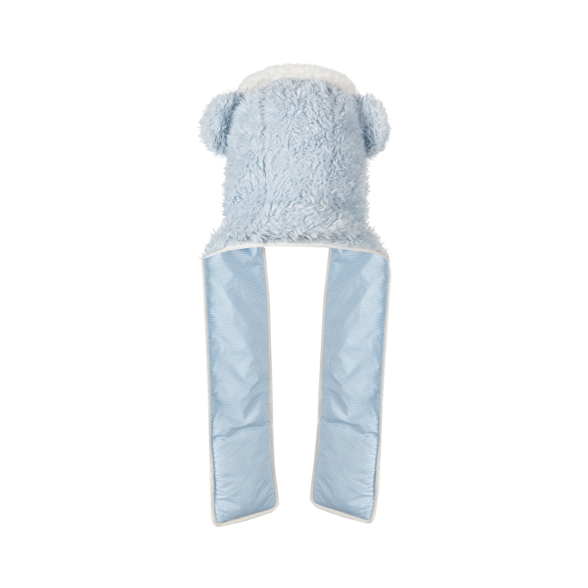 13DE MARZO Nighty Night Bear Hooded Scarf Blue