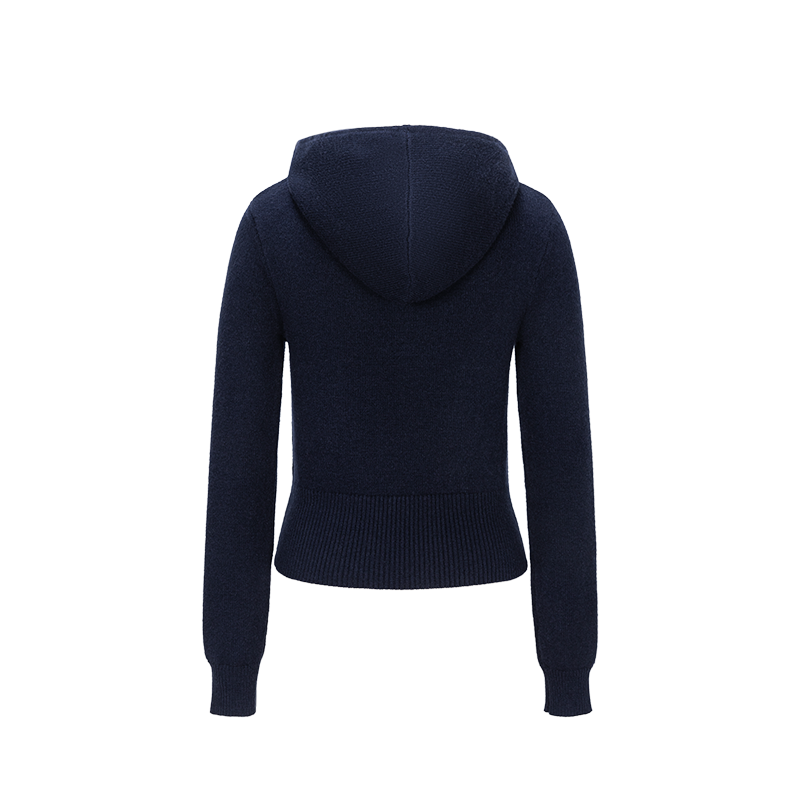 13DE MARZO Mini Logo Tight Sweater Navy Blue