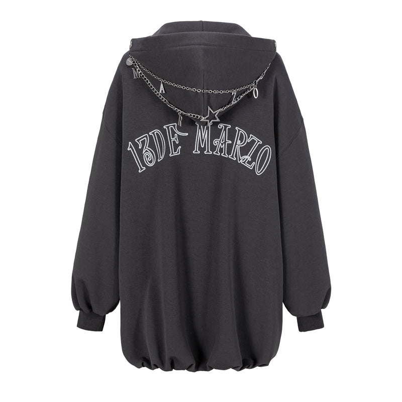 13DE MARZO Chains Hoodie Dress - 13DE MARZO