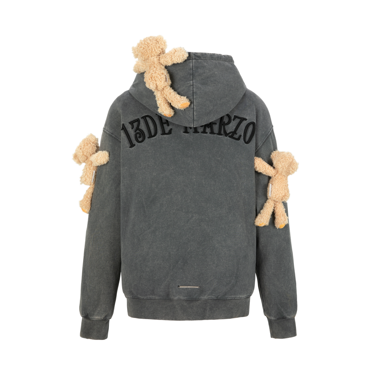 13DE MARZO Doozoo Washed Faded Hoodie - 13DE MARZO