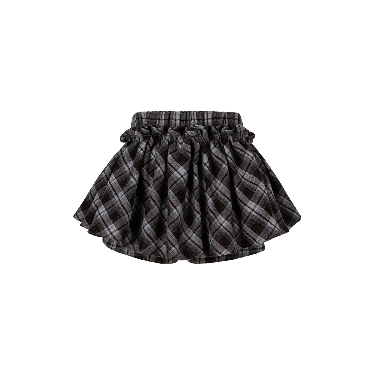 13DE MARZO Plaid Bow Tulle Skirt Blue