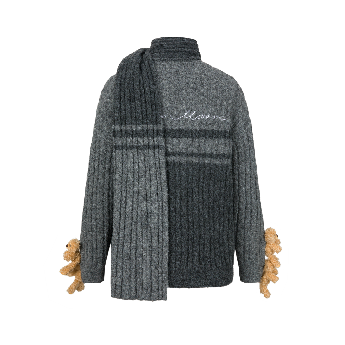 13DE MARZO Multi Bear Scarf Sweater - 13DE MARZO