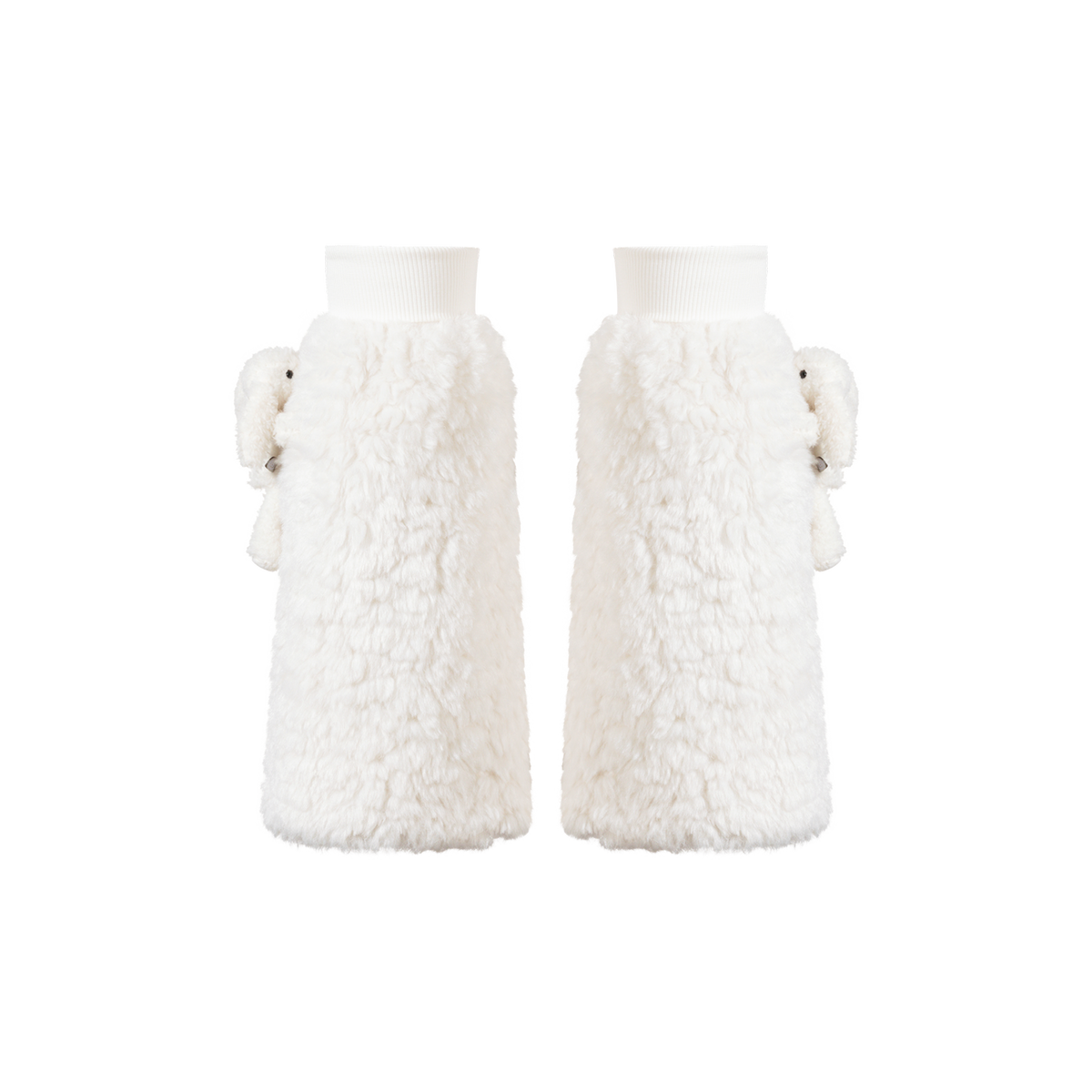 13DE MARZO Doozoo Furry Leg Warmer White
