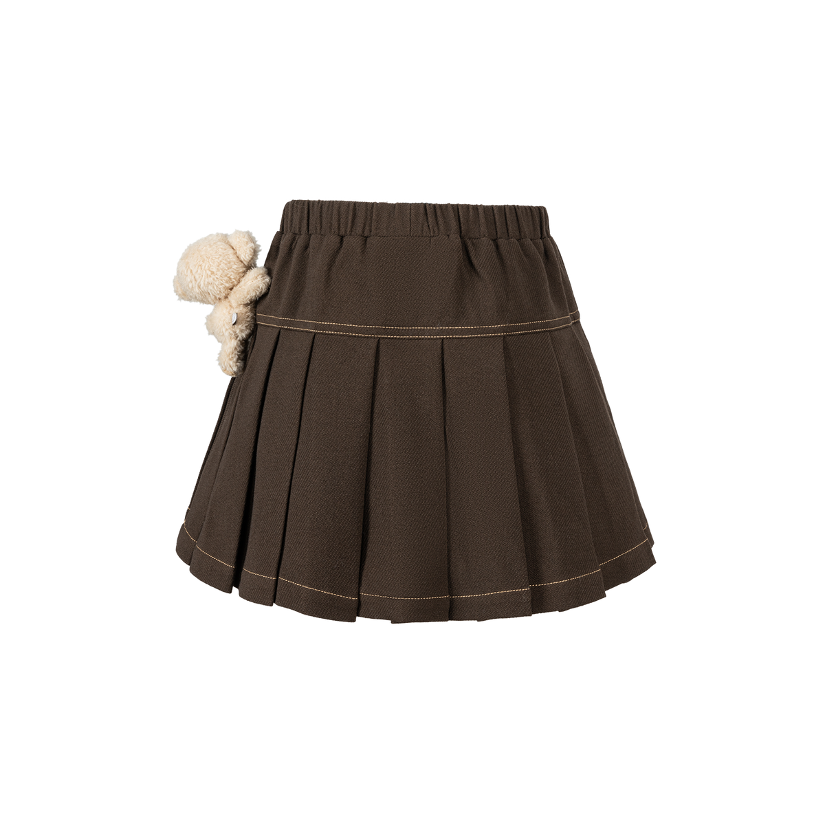 13DE MARZO BabyBear Suit Pleated Skirt Brown