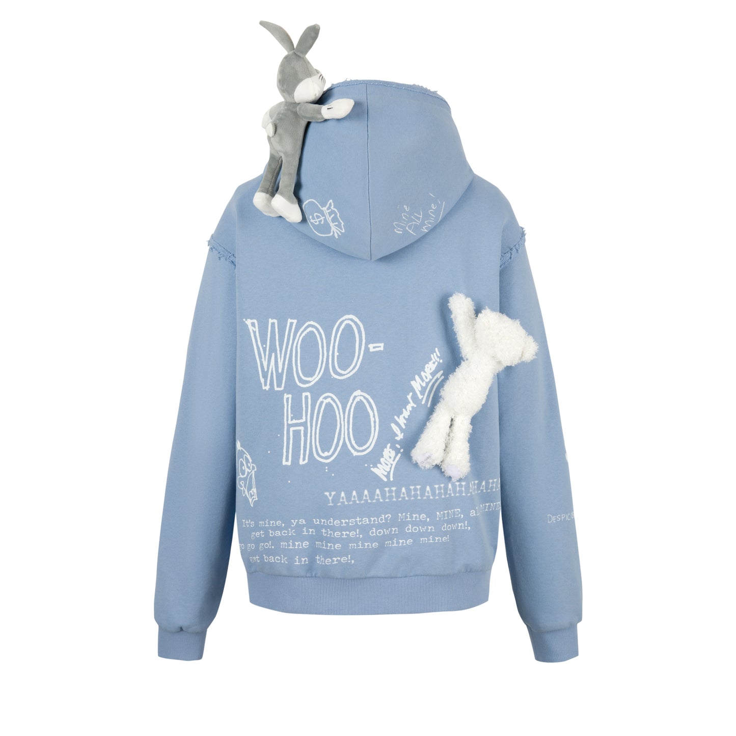 13DE MARZO Daffy Duck Sketch Zip Hoodie - 13DE MARZO