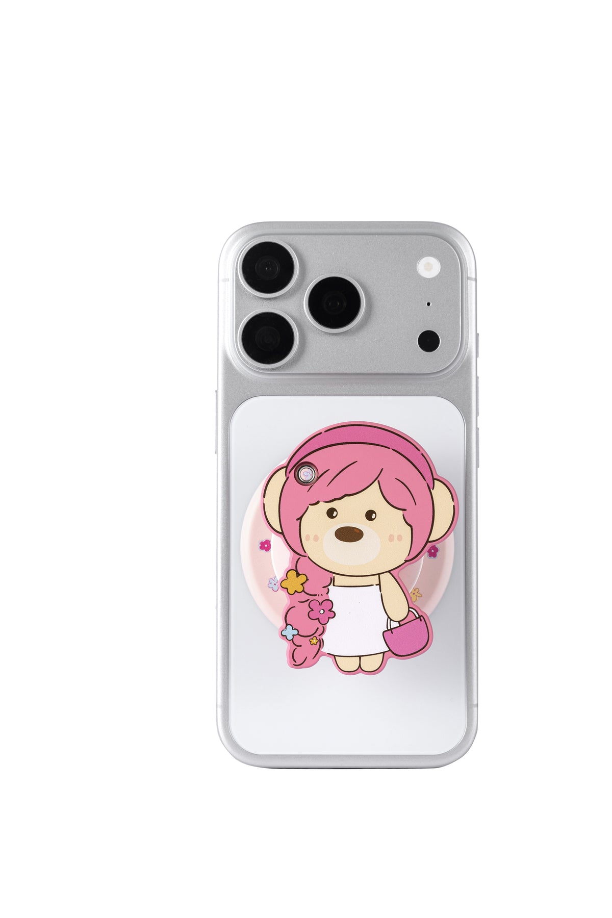 13DE MARZO Floral Bear Mirror Airbag Stand Pink - 13DE MARZO