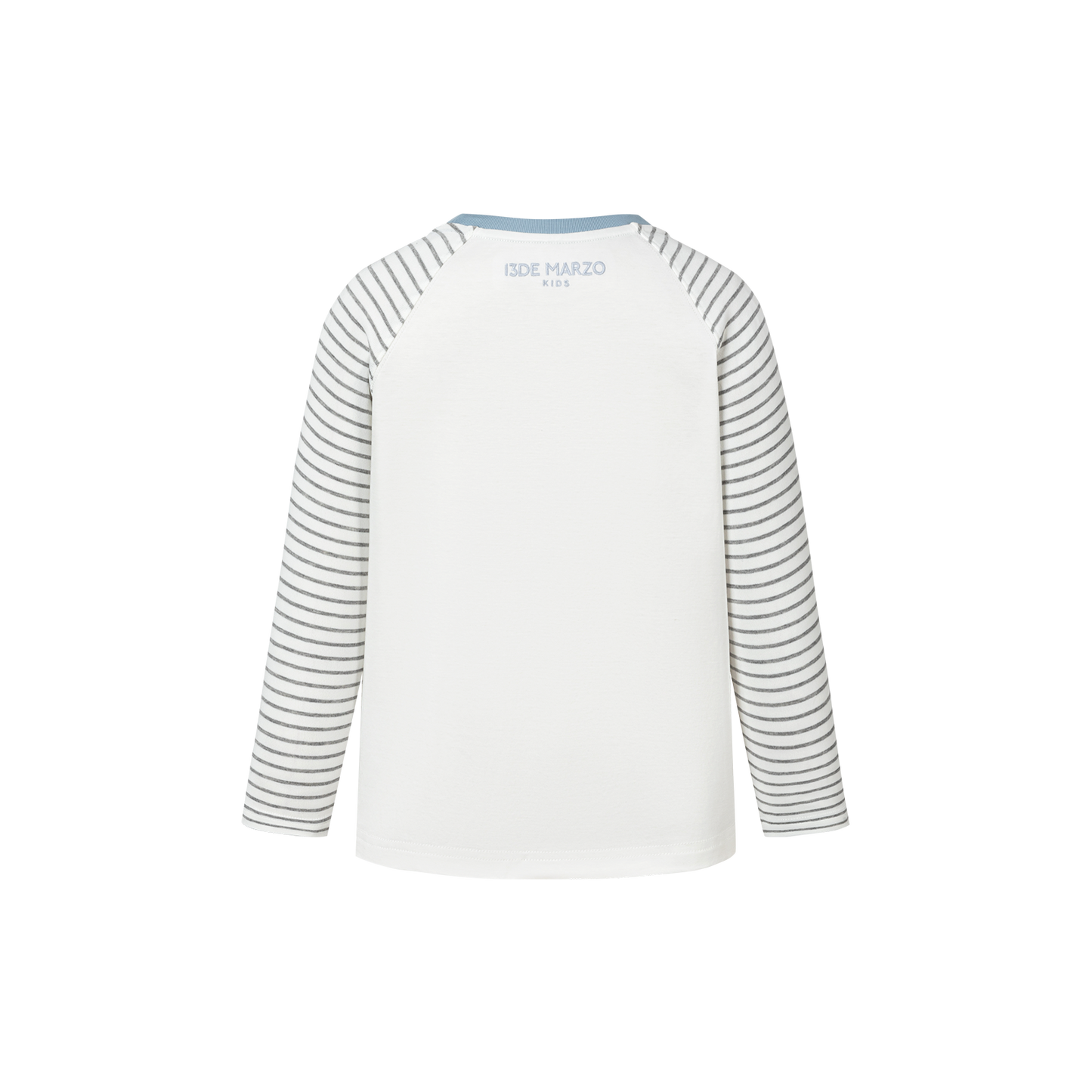 13DE MARZO BabyBear Stripe Raglan Long Sleeve White - 13DE MARZO