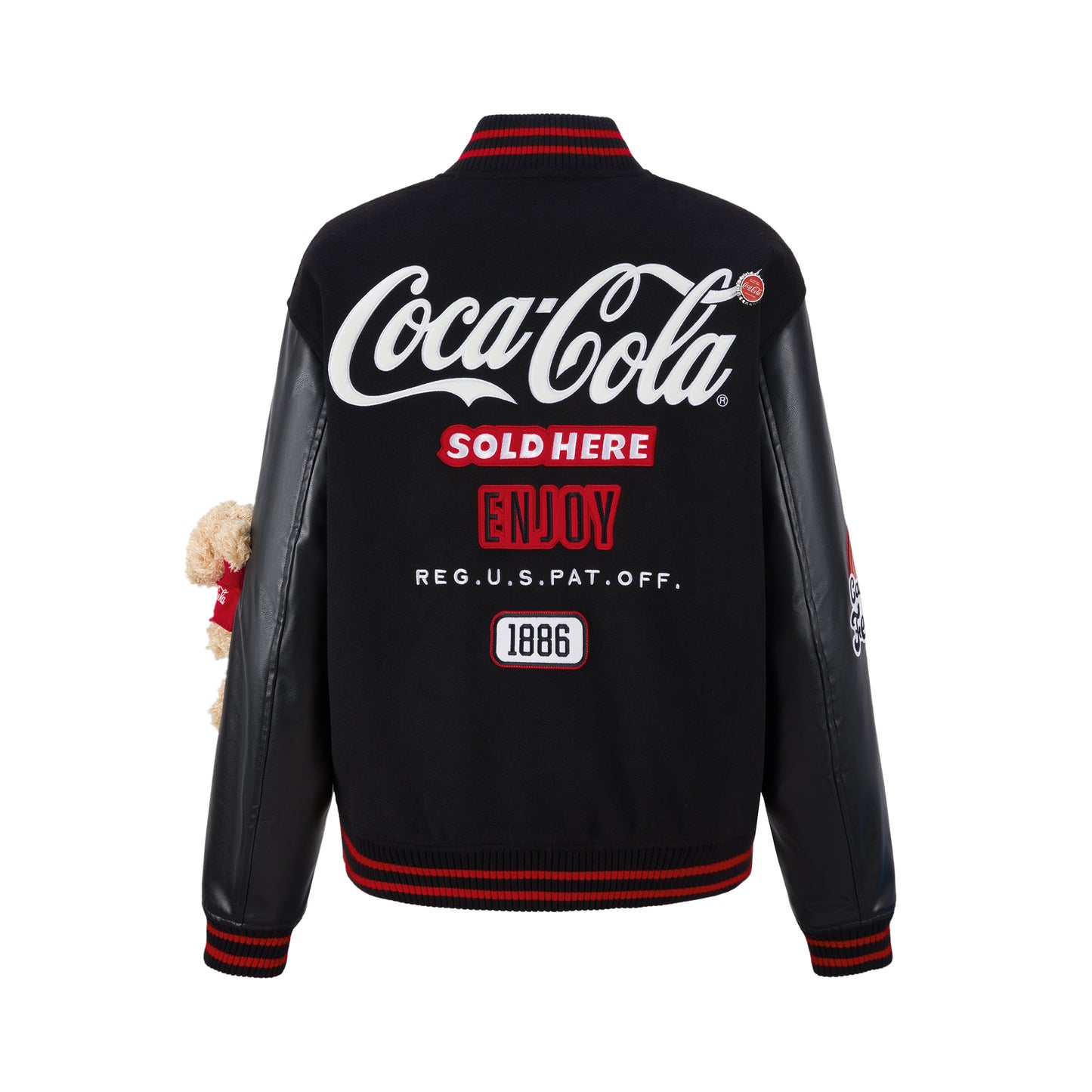 13DE MARZO Coca-Cola Bear Baseball Varsity Jacket - 13DE MARZO