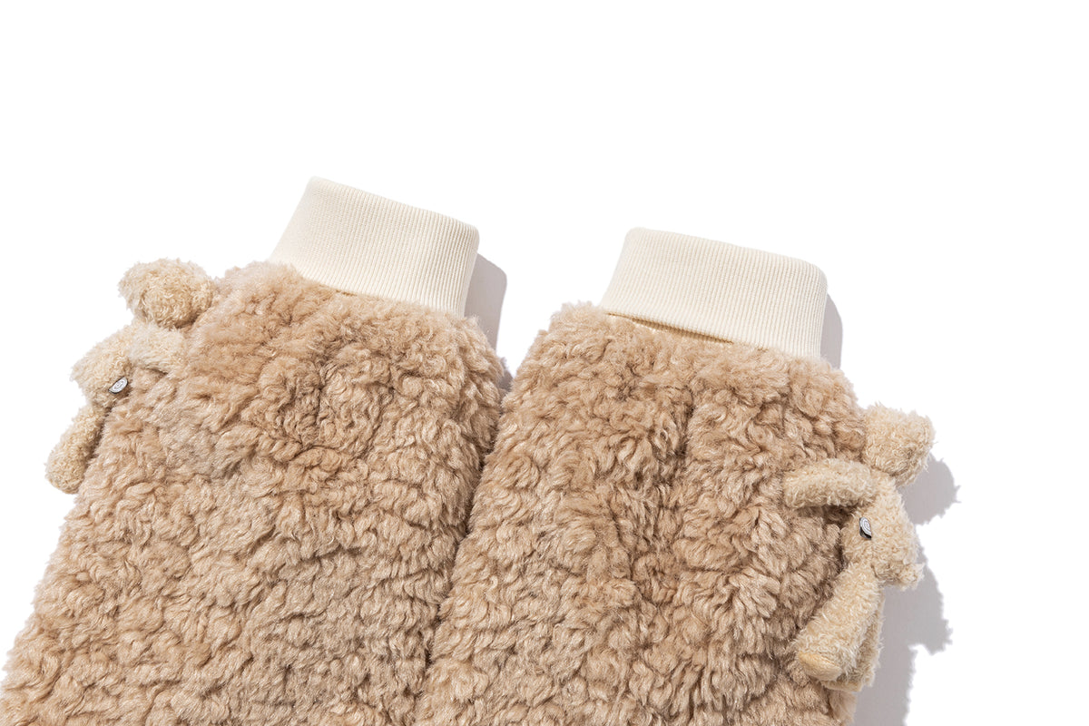 13DE MARZO Doozoo Furry Leg Warmer Khaki