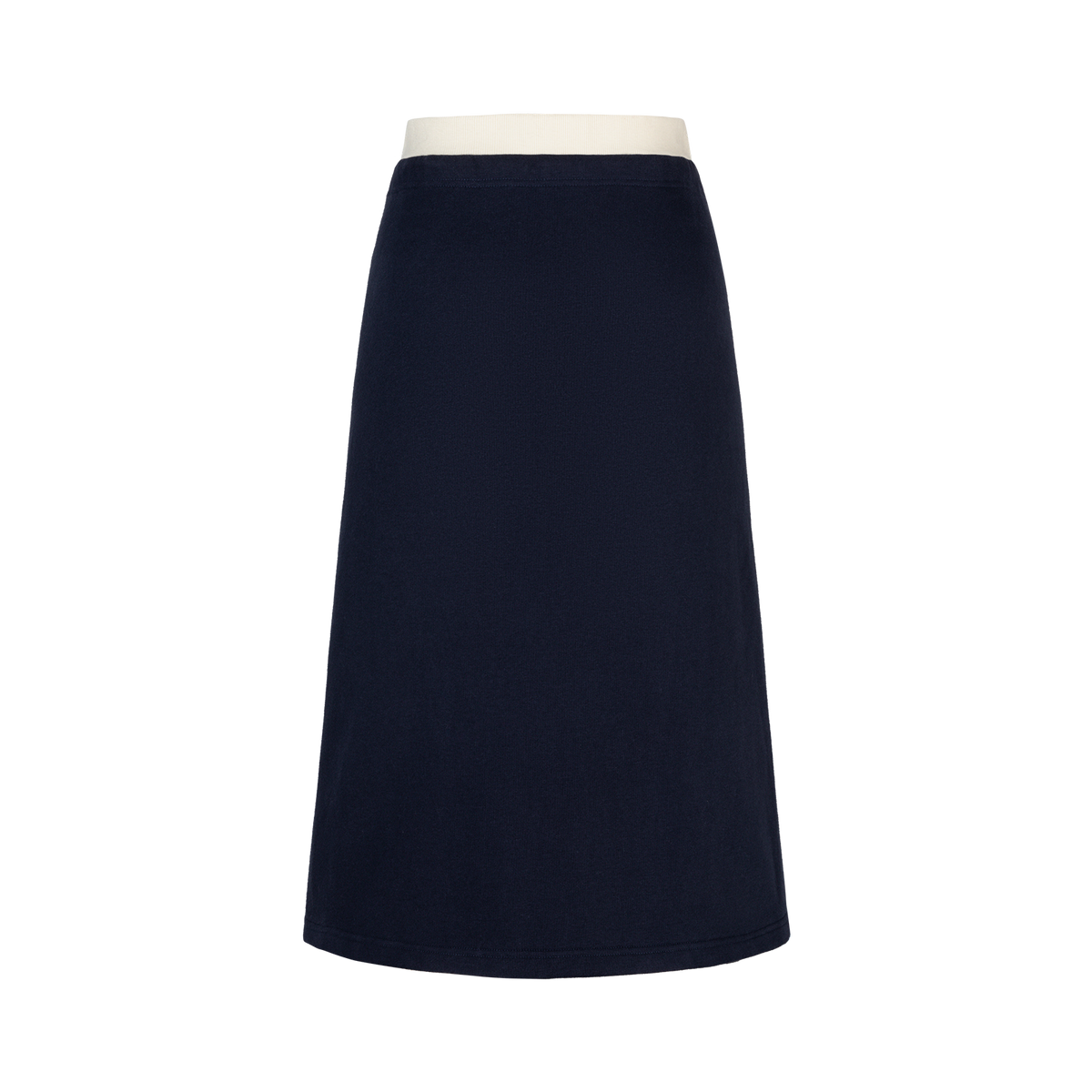 13DE MARZO Color Block Double Waist Skirt Navy Blue