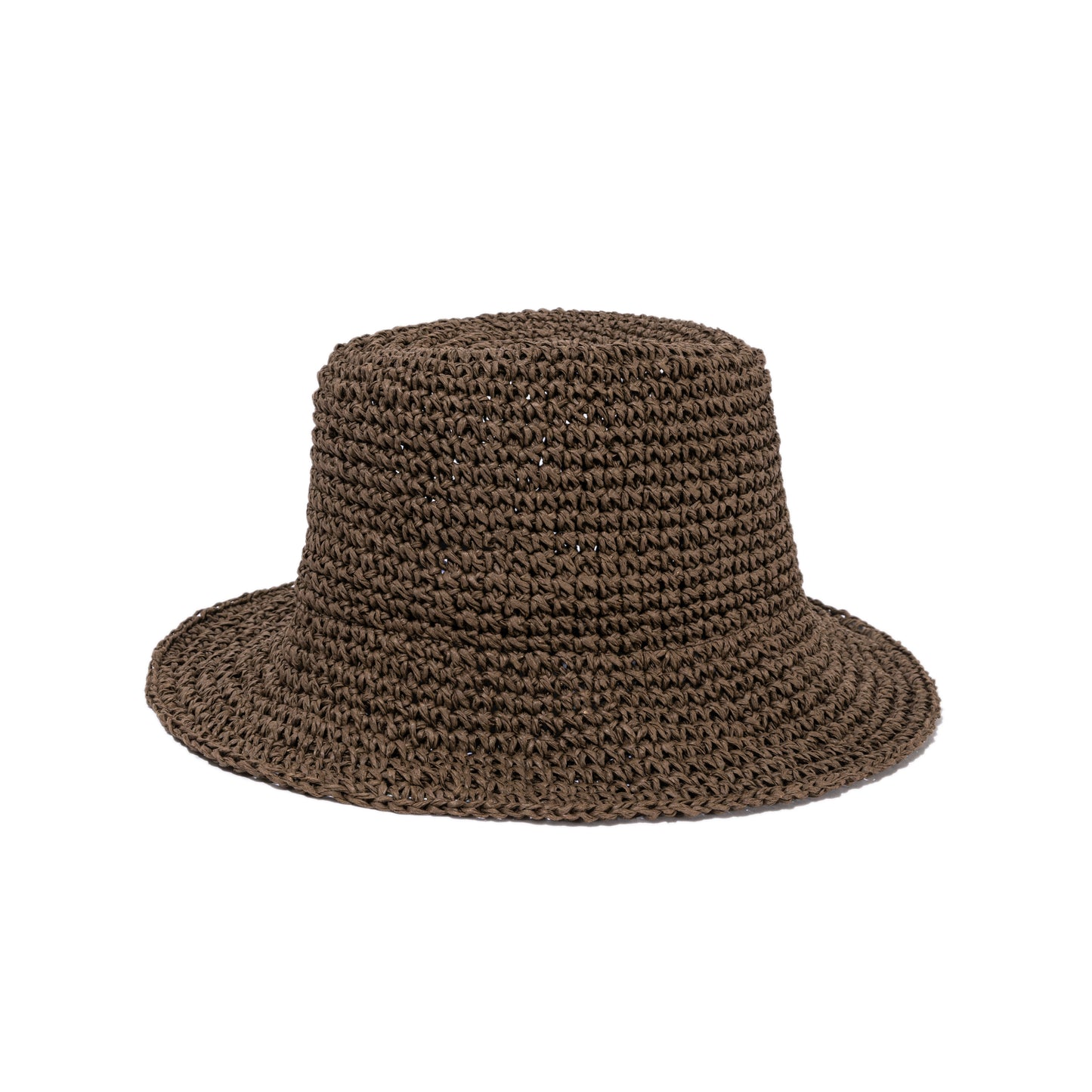 13DE MARZO Woven Straw Hat Brown - 13DE MARZO