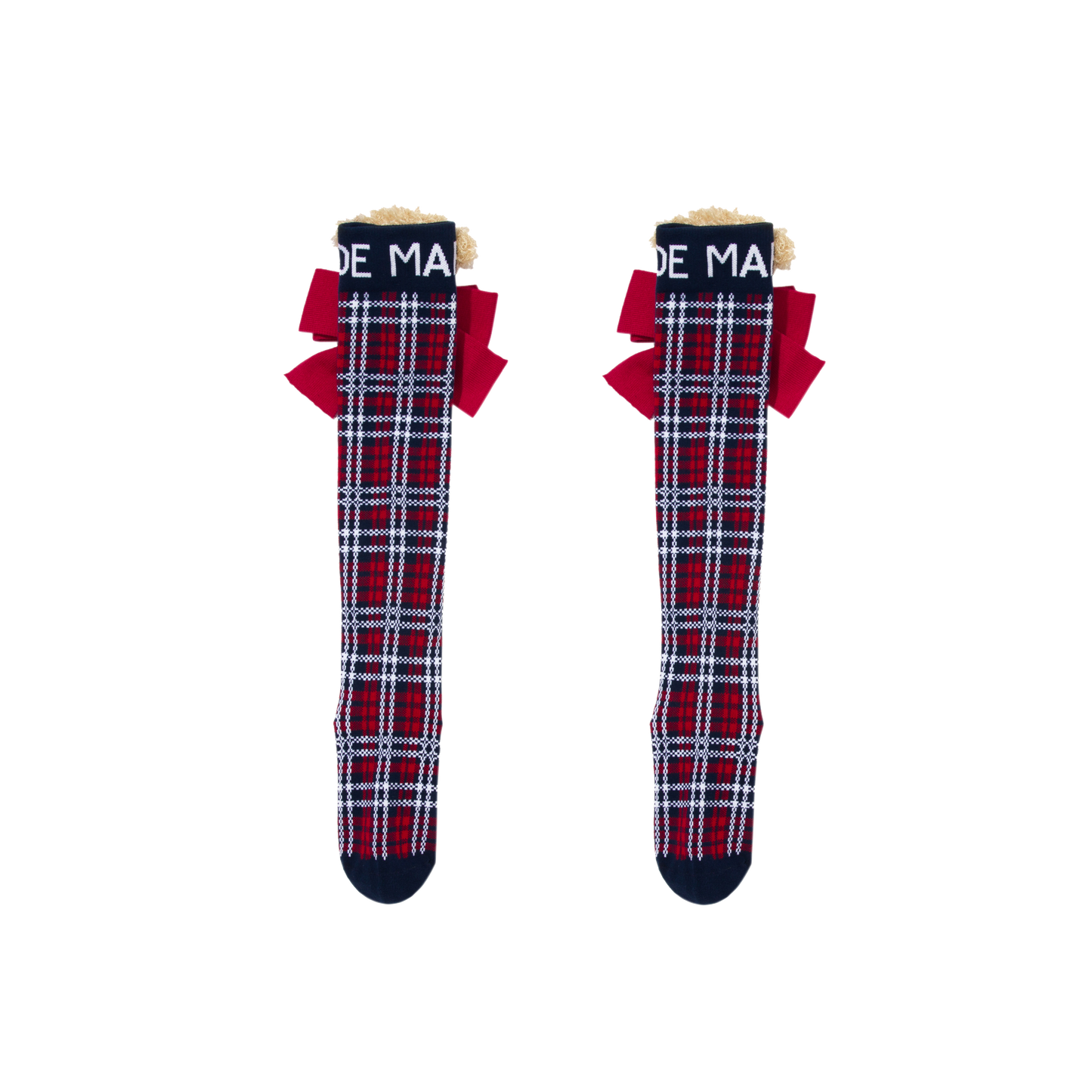 13DE MARZO Christmas Bow Plaid Stockings - 13DE MARZO