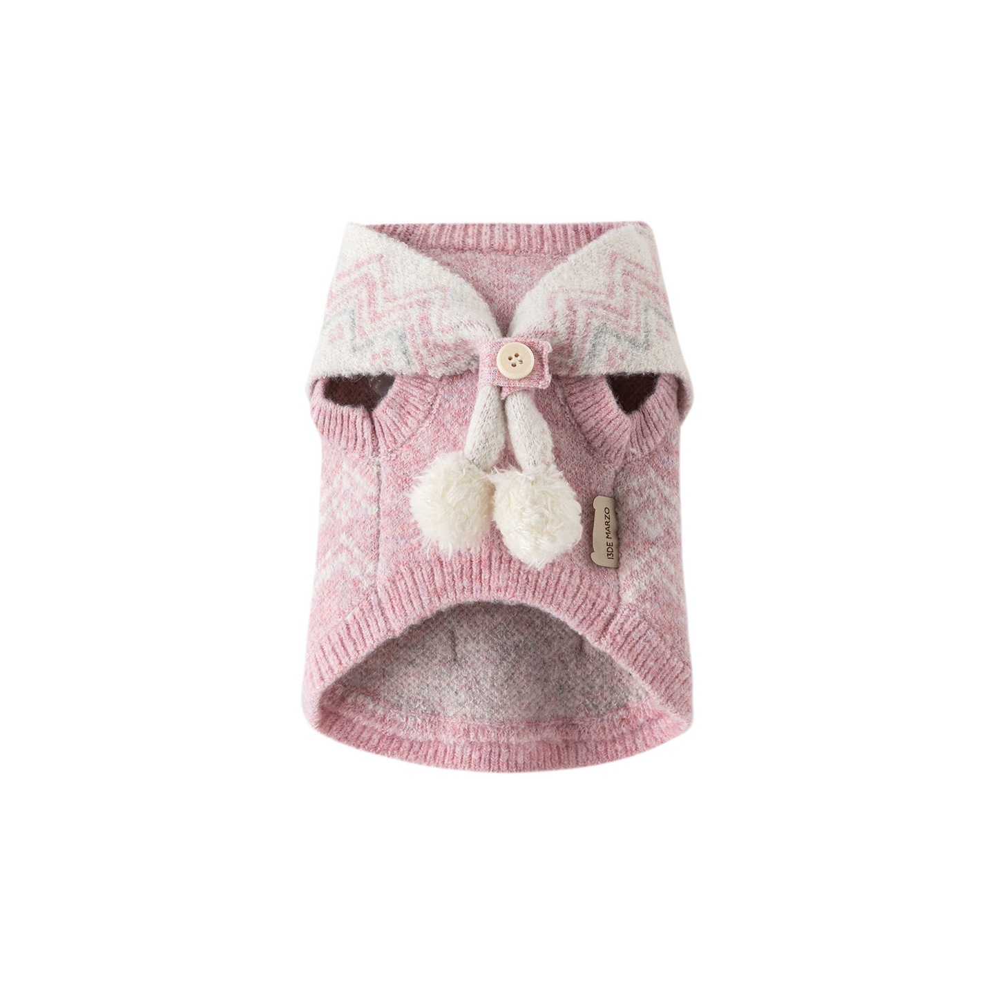 13DE MARZO Pet Cape Sweater Pink