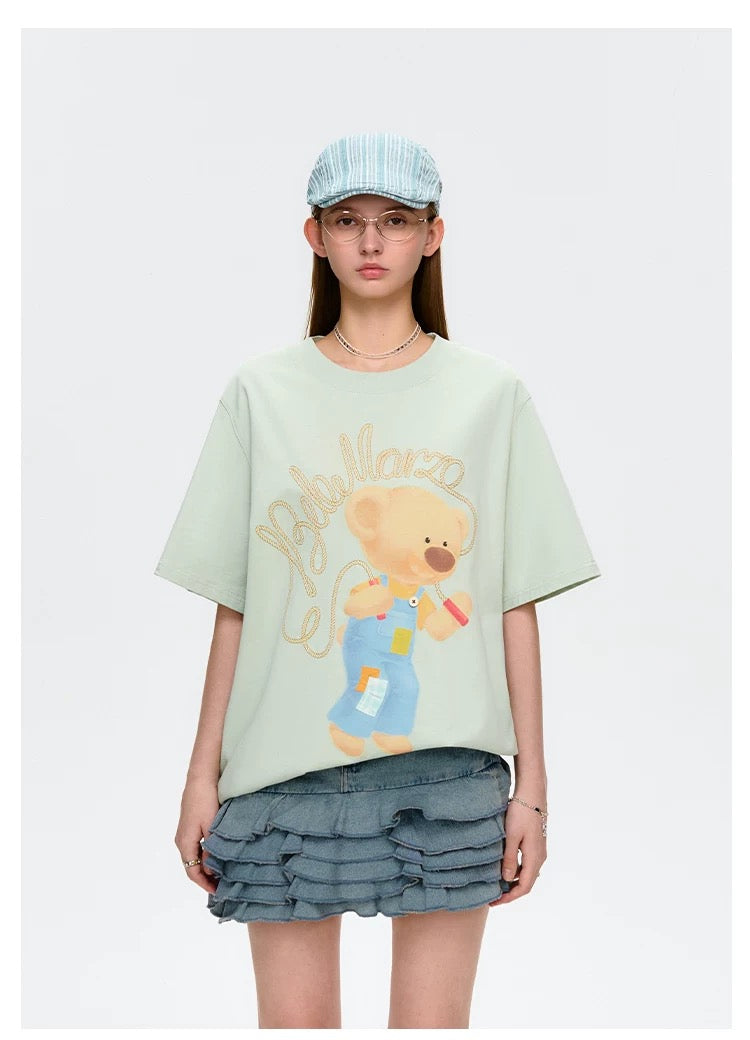 13DE MARZO Skipping Bear T-Shirt - 13DE MARZO