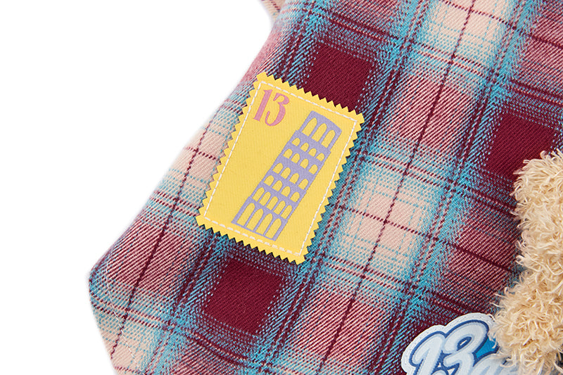 13DE MARZO Travel Bear Pet Shirt Red