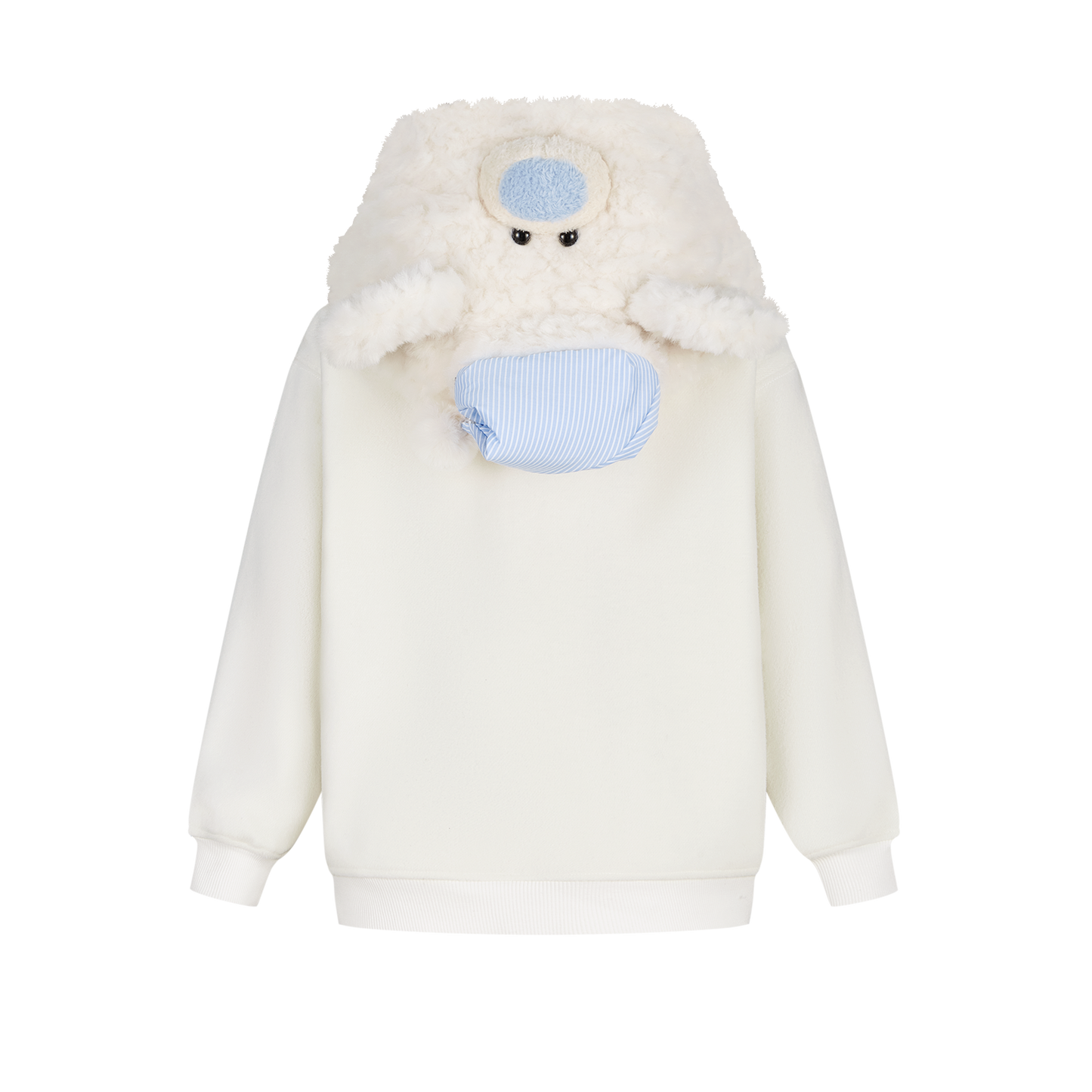 13DE MARZO BabyBear Nighty Night Zip Hoodie White
