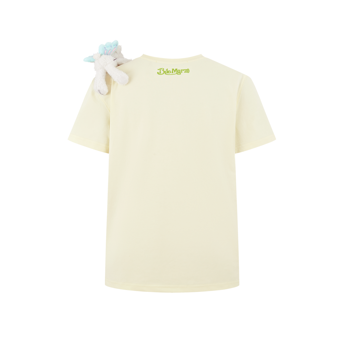 13DE MARZO Floral Bear Illustration T-Shirt Yellow - 13DE MARZO