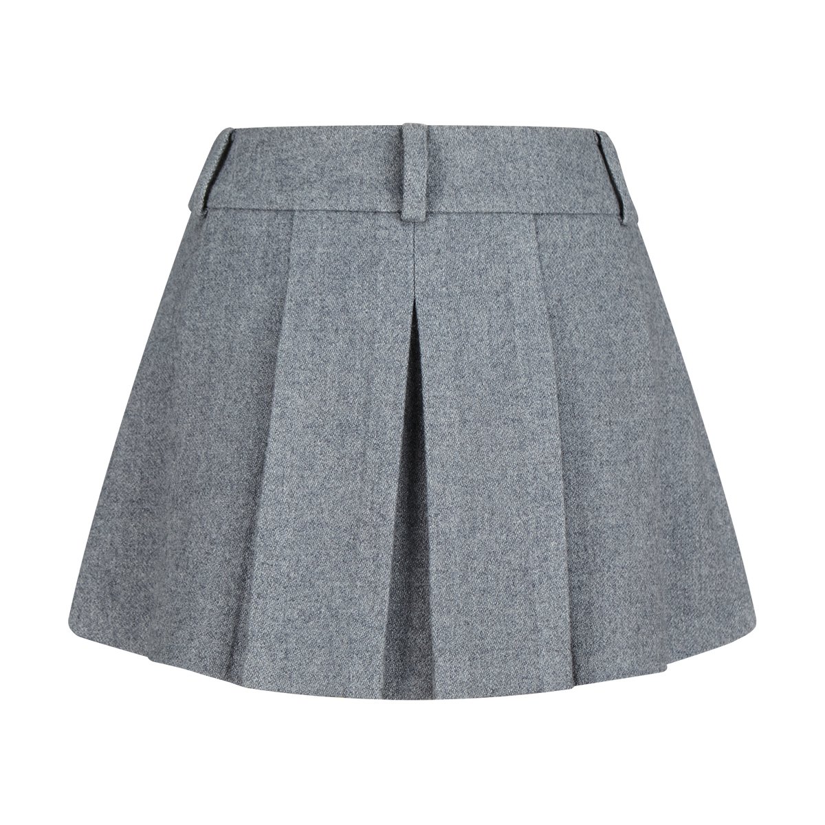 13DE MARZO Doozoo Wool Pleated Skirt Grey