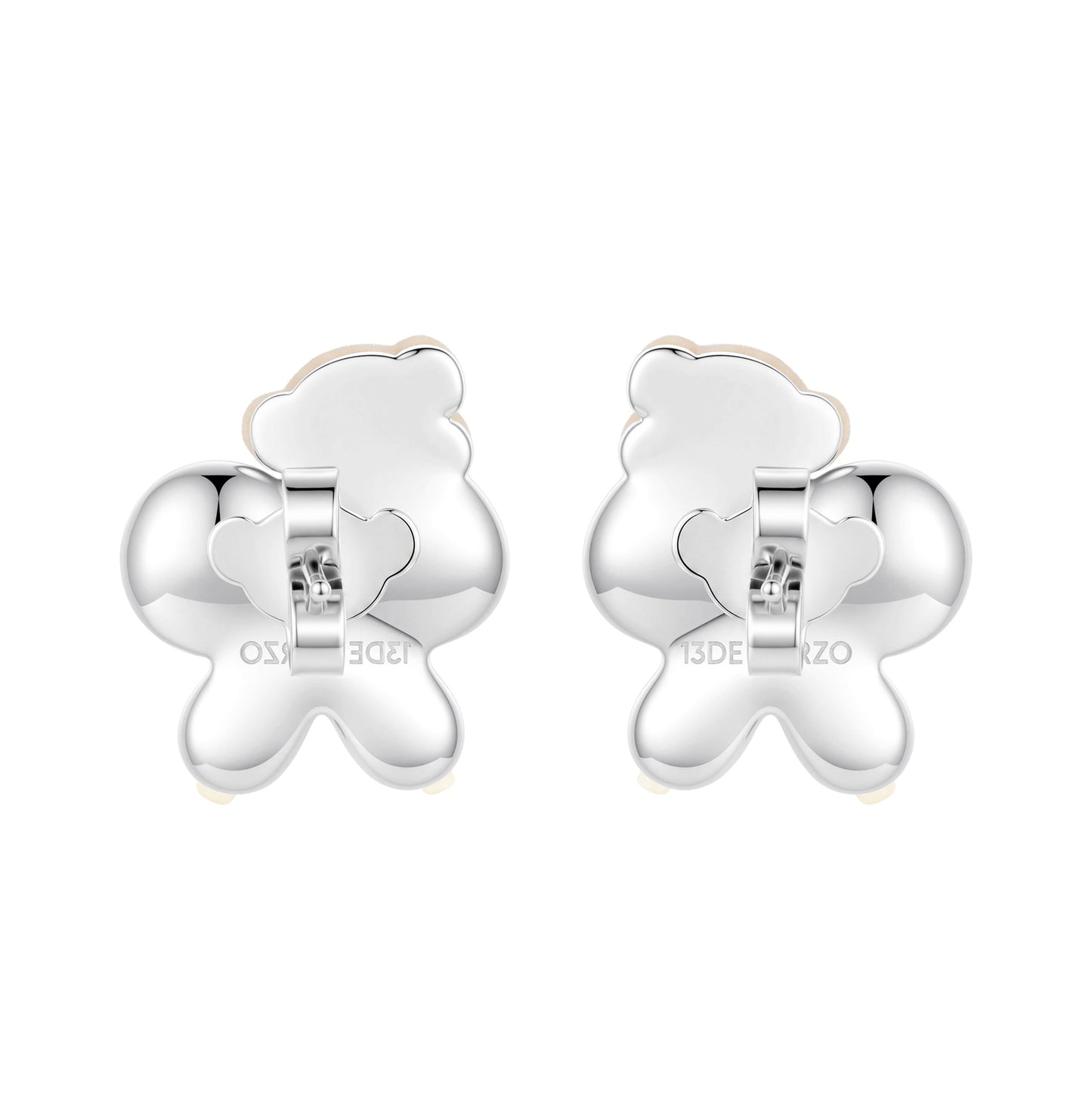 13DE MARZO Balloon Bow Bear Studs Yellow
