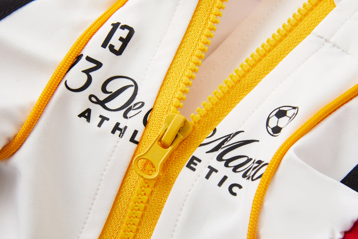 13DE MARZO Soccer Bear Pet Jersey Coat White