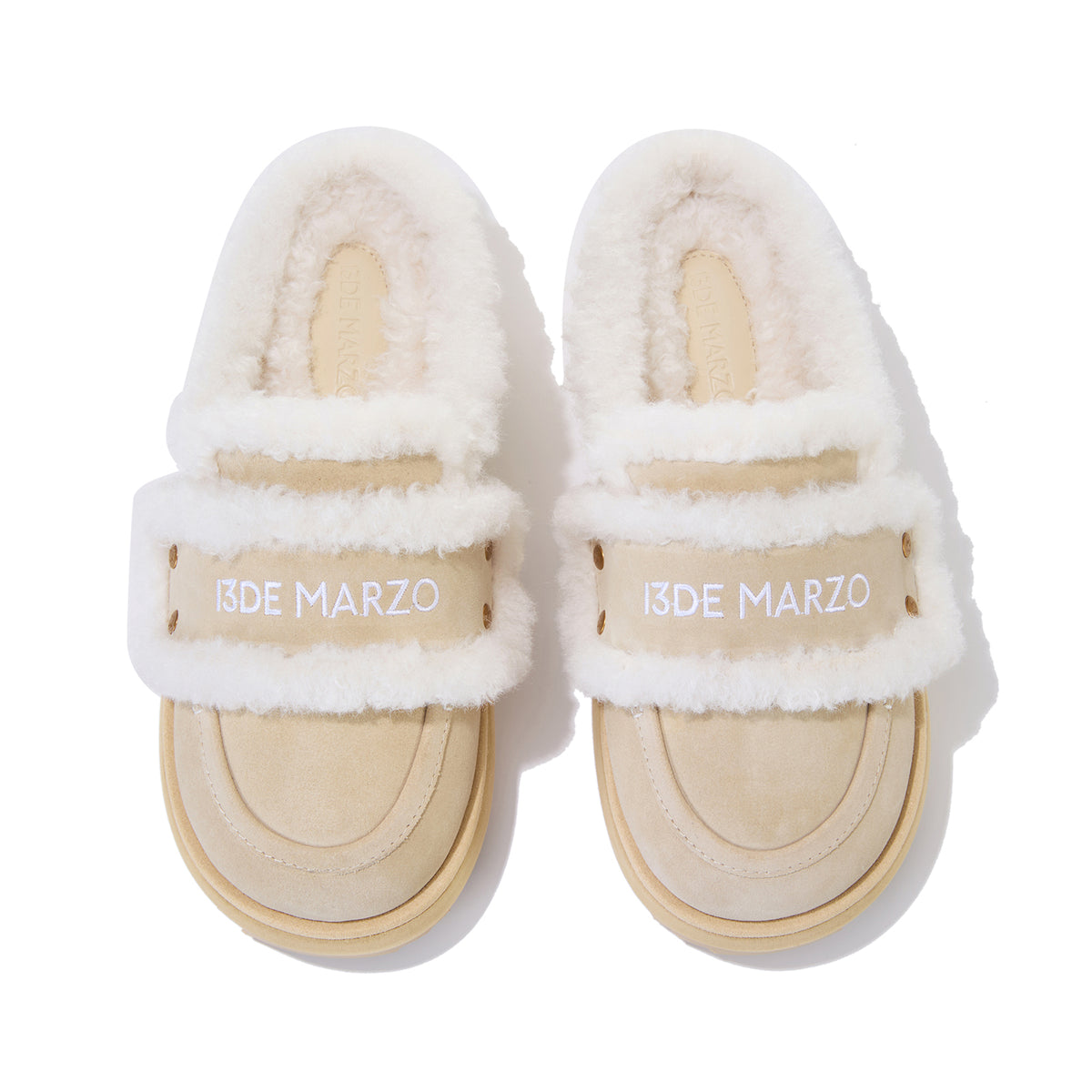 13DE MARZO Detachable Snow Boot Slipper Khaki
