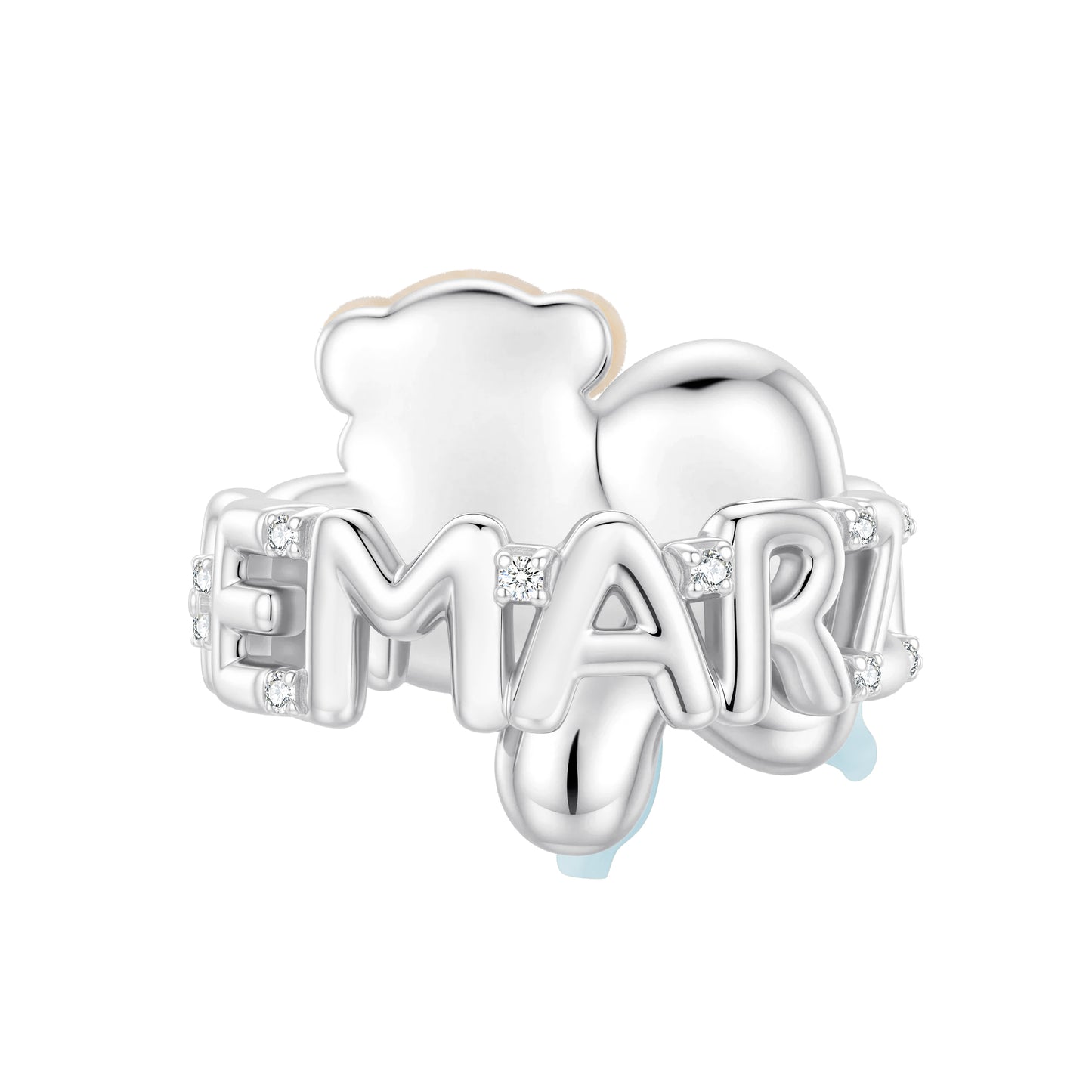 13DE MARZO Balloon Bow Bear Ring Yellow