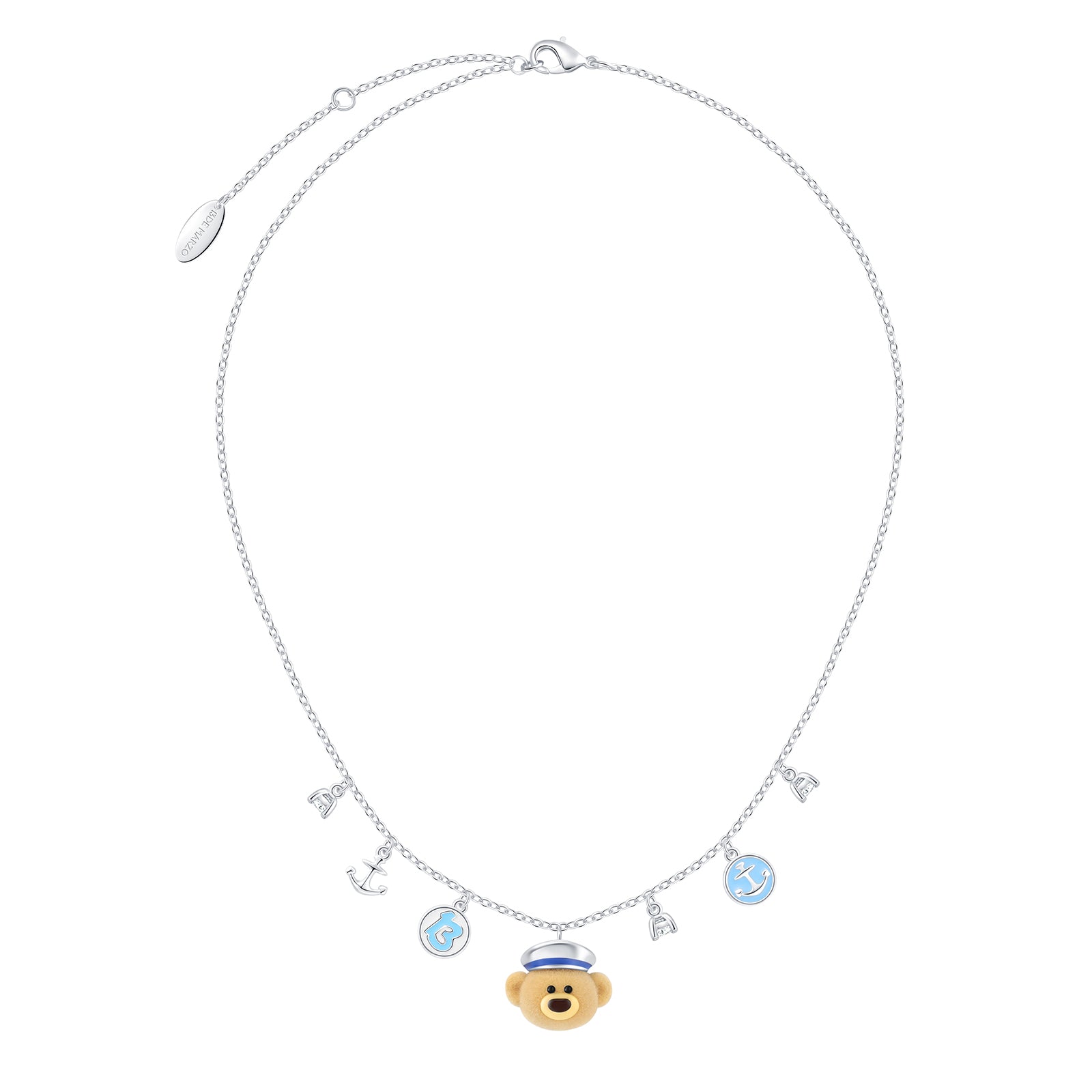 13DE MARZO Little Bear Captain Anchor Necklace