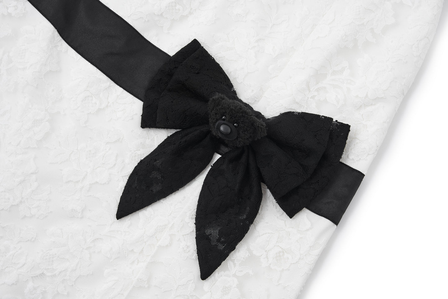 13DE MARZO Bow Lace Long Dress