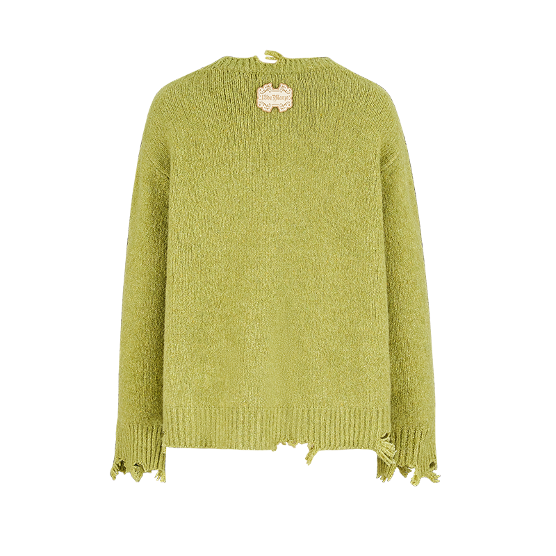 13DE MARZO Birthday Clown Bear Illustration Sweater Yellow