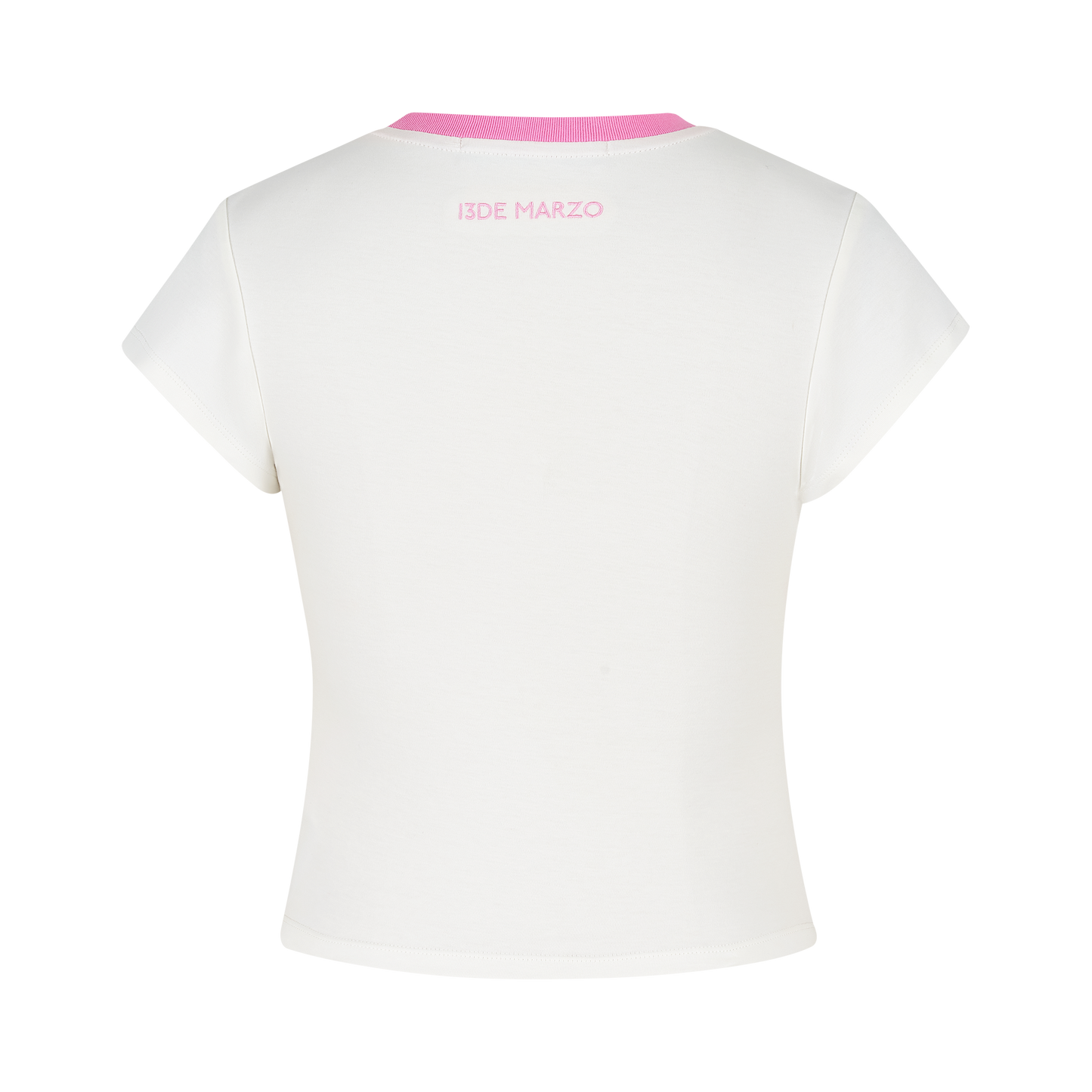 13DE MARZO Doozoo Ribbon Collar Slim Top - 13DE MARZO