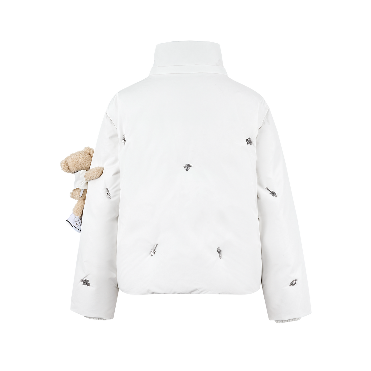 13DE MARZO Rolling Stones Down Jacket White