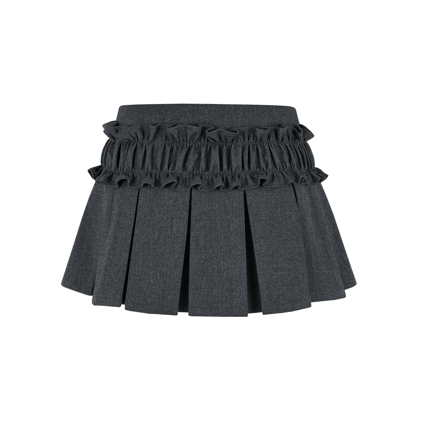 13DE MARZO Luminous Doozoo Lace Pleated Dress Dark Grey