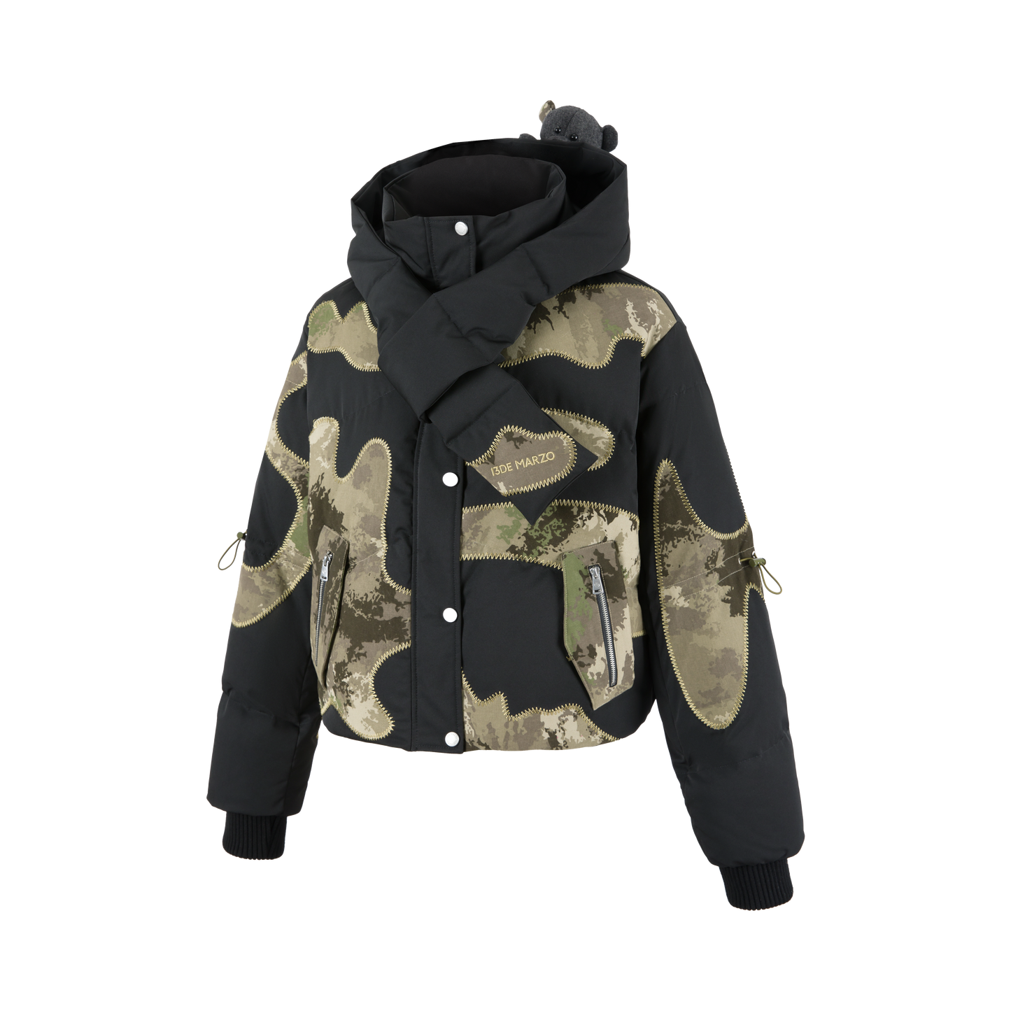 13DE MARZO Bear Camo Patch Down Jacket - 13DE MARZO