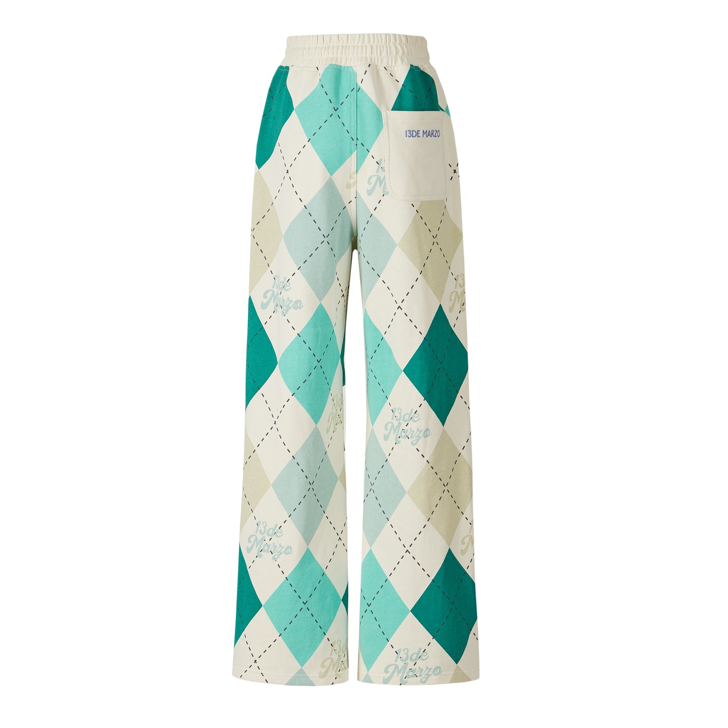 13DE MARZO Bunny Vintage Diamond Pattern Pants - 13DE MARZO