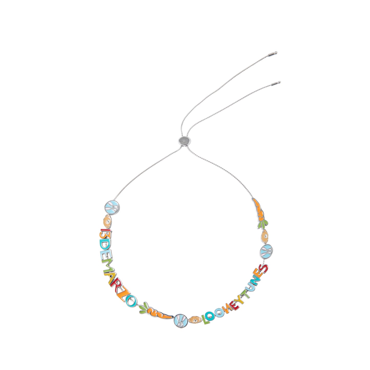 13DE MARZO Colorful Logo Letter Necklace - 13DE MARZO