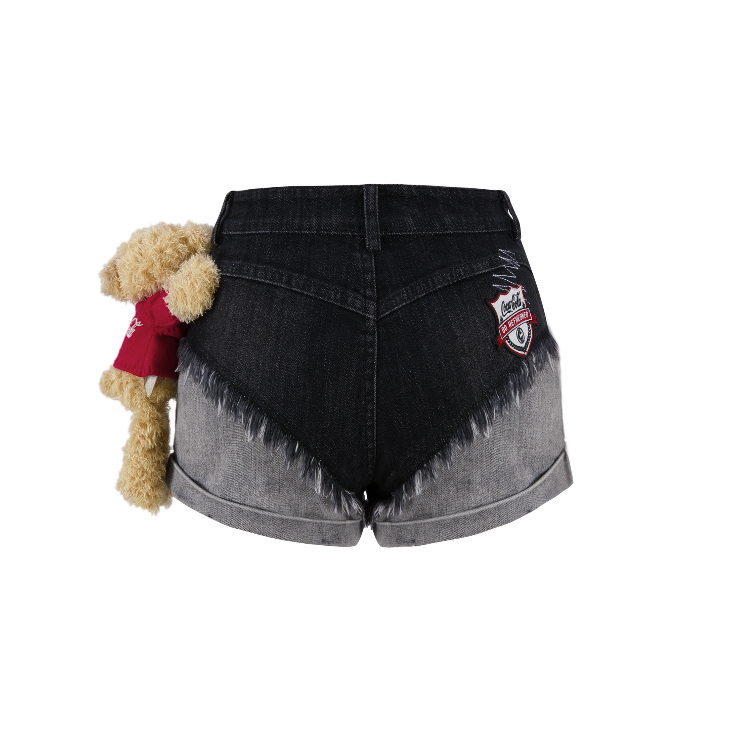 13DE MARZO Coca-Cola Bear Washed Denim Shorts - 13DE MARZO
