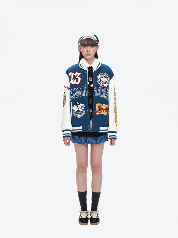 13DE MARZO Doozoo Retro Instruments Baseball Jacket - 13DE MARZO